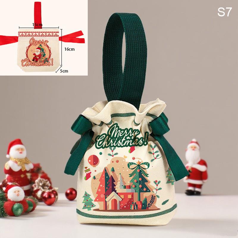 1Pc Christmas Gift Bag Cartoon Apple Candy Packaging Box Party Supplies Christmas Gift Wrapping Boxes Candy Storage Bags