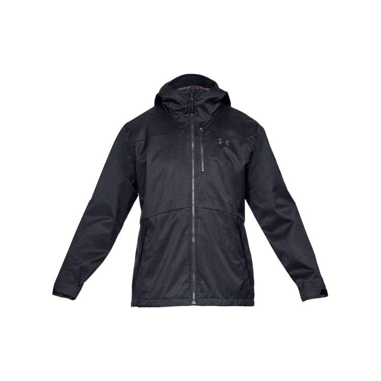 Under Armour Мужская черная утепленная куртка с капюшоном Under Armour Porter Training Running с подкладкой из термофлиса 1316018-001