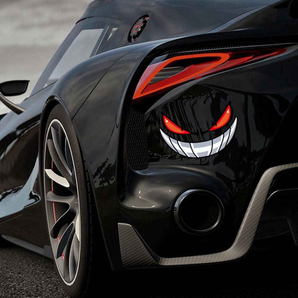 Car Sticker Motorcycle Reflective Sticker Waterproof Decal Never Fade Funny Evil Eye Decal Hides