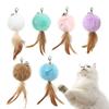 SONGWAY Cat Toy Balls, Cat Teasers, Feather Balls, Replacement Toys, Helps Cats Play and Exercise, Pack of 6