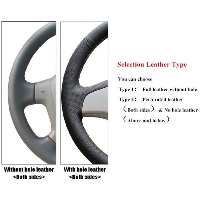 DIY Artificial Leather Hand-stitched Car Steering Wheel Cover For Peugeot e-208 2020 508 208 2019 2020 3008 4008 5008 2016-2019