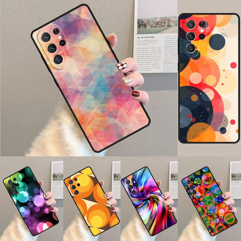 Абстрактный Круглый Чехол для Телефона для Samsung Galaxy note 10 pro S26 Ultra S23 S24 FE S25 S21 S22 PLUS противоударный Чехол