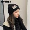 Hat Female Autumn and Winter Warm Candy Color Knitted Hat Japanese Wild Big Face Was Thin Woolen Hat Student
