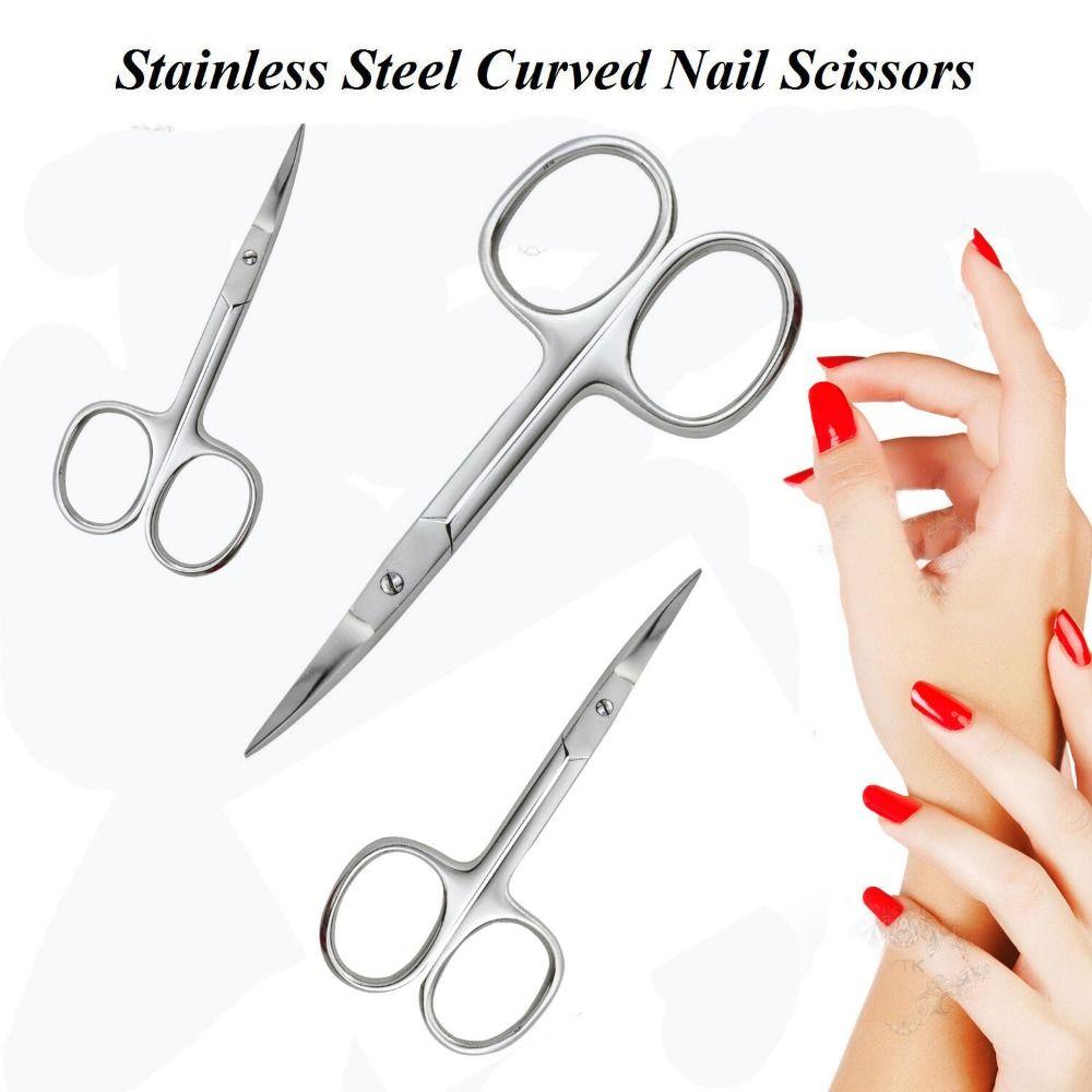 Ножницы для макияжа из нержавеющей стали, инструменты для стрижки волос в носу, унисекс