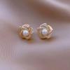 Luxury Pearl & Diamond Floral Earrings for Women - Vintage Chic