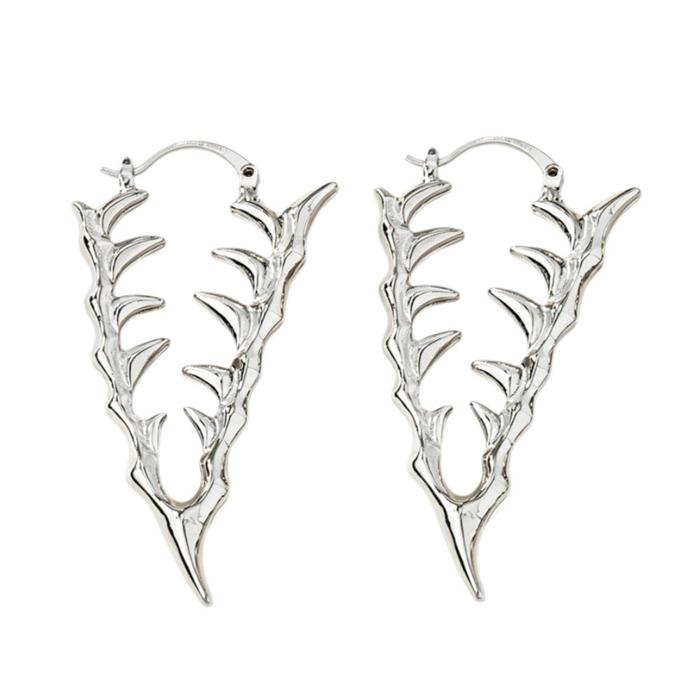 Perforated Style Metal Drop Earrings Unisex Design Fashion Ear Accessories Thorn Earrings For Men
