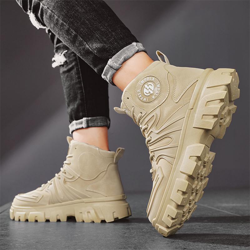 Fashion CYYTL Mens Boots Ankle Leather Casual Winter Shoes Cowboy Combat Tactical Motorcycle Chelsea Work Outdoor Hiking Luxury Designer