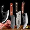 4 шт. утолщенных профессиональных кухонных ножа, бытовой ручной ковки, острый нож для рыбы из нержавеющей стали, нож для овощей двойного назначения