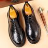Дизайнерский бренд элегантные туфли броги классические коричневые мужские деловые туфли для интервью и поездок на работу мужские кожаные туфли для вождения