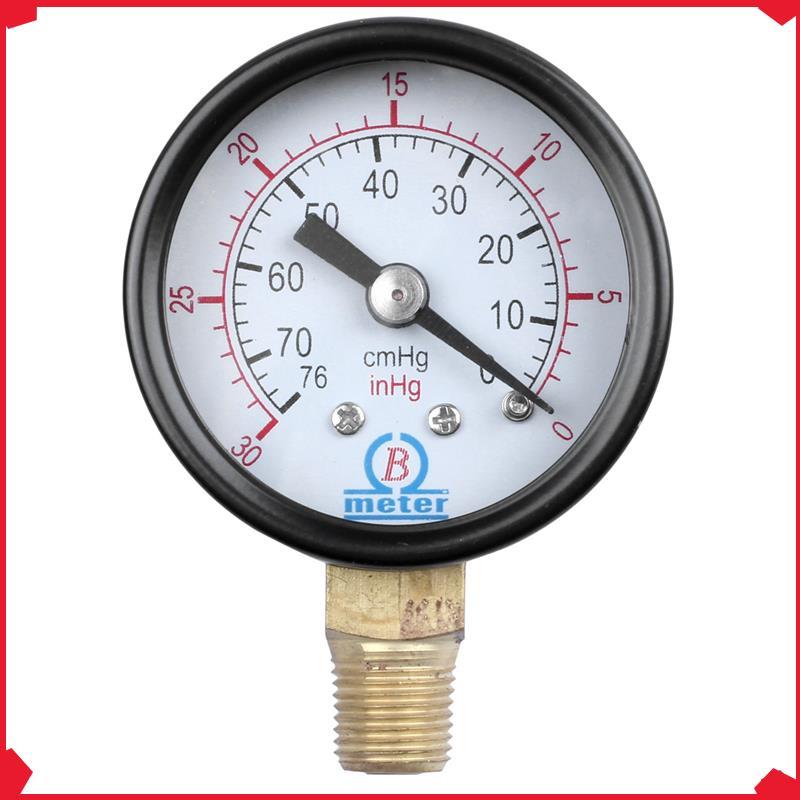 B17B 2X Male Threaded Pneumatic Air Vacuum Pressure Gauge 30/0Hg