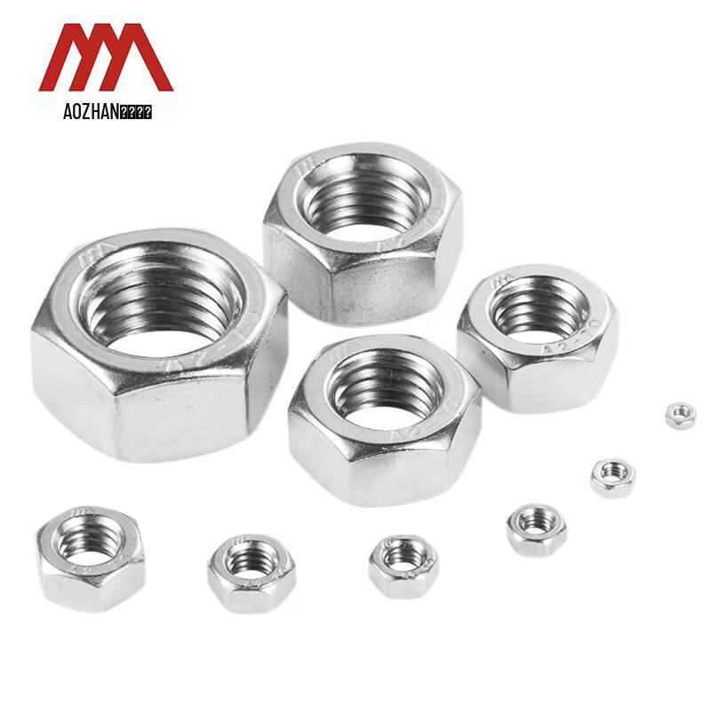 AOZHAN Шестигранные гайки из нержавеющей стали 304 A2-70 DIN934
