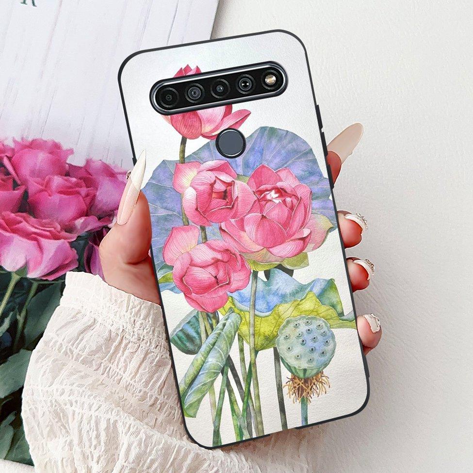 2020 For LG K41S LM-K410 Cover For LG K51S Case LM-K510 Luxury Butterfly Love Cute Cat Cool Handsome Lion Painted Black Silicone