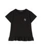 AWESOME STUDIO Frill Layered Short Sleeve T-Shirt Black