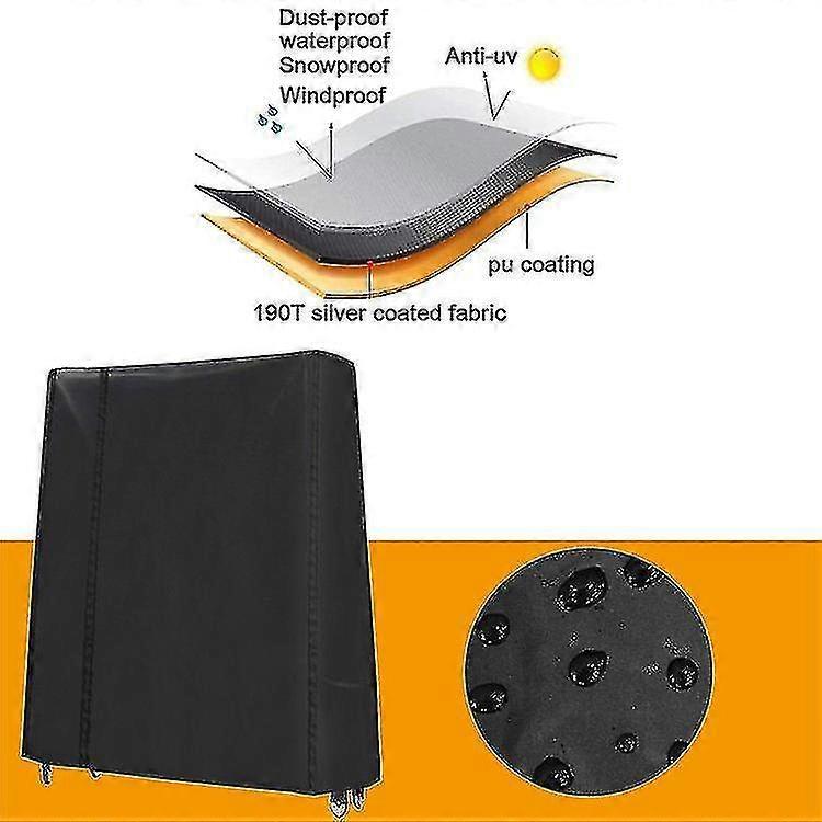 Protective Cover, Oxford Cloth Table Tennis Table Cover 165 X 70 X 185 Cm Water And Uv Resistant.