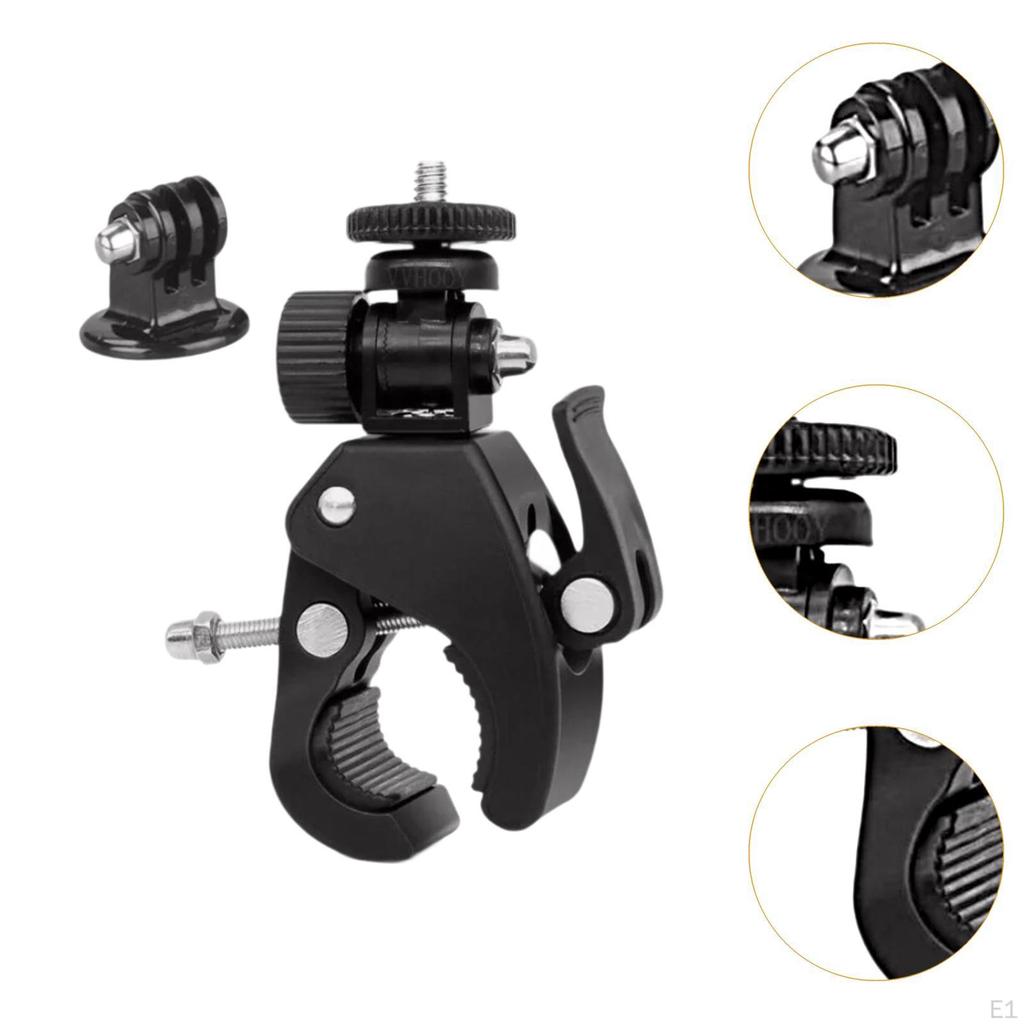 Motorcycle Camera Mount for Action Bike Handlebar Reliable Bracket Support O Shaped Clamp