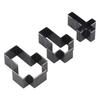 3PCS Crossed Shape Cutting Dies Crossed Shape Hollow Punch Cutter Set for Leather Crafts 69mm 61mm 53mm Height