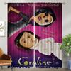 Шторы для детской комнаты Coralines Оконная штора для комнаты 2 панели Хэллоуин украшения Оттенки Домашний интерьер Шторы Раздел