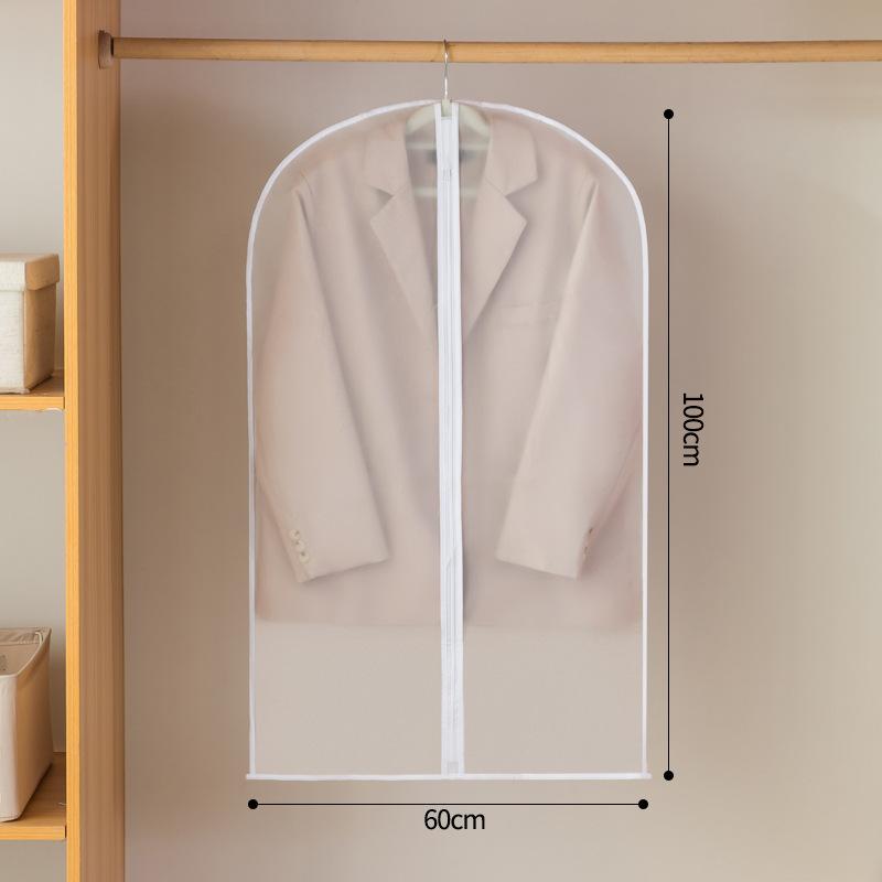 Clothes Dust Bag Transparent Washable Hanging Clothes Bag Wardrobe Jacket Suit Dust Cover Clothing Organizing Protective Cover