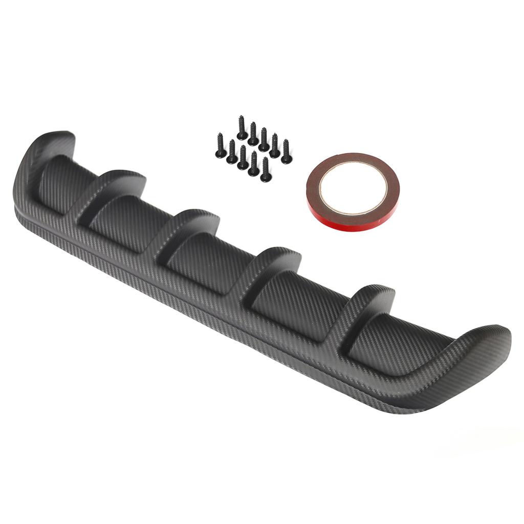 Универсальный карбоновый задний бампер автомобиля, диффузор для губ, 6 плавников, плавник акулы, стиль, задний бампер, спойлер для автомобиля