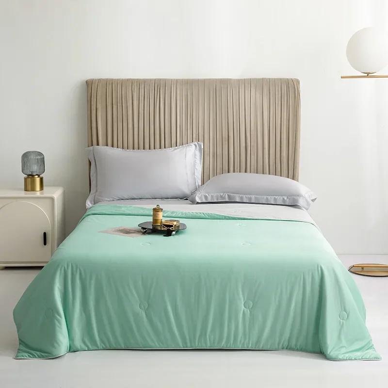 Охлаждающее одеяло для кровати. Шелковистое одеяло с кондиционером. Легкое охлаждаемое летнее одеяло с двухсторонней холодной и охлаждающей тканью.