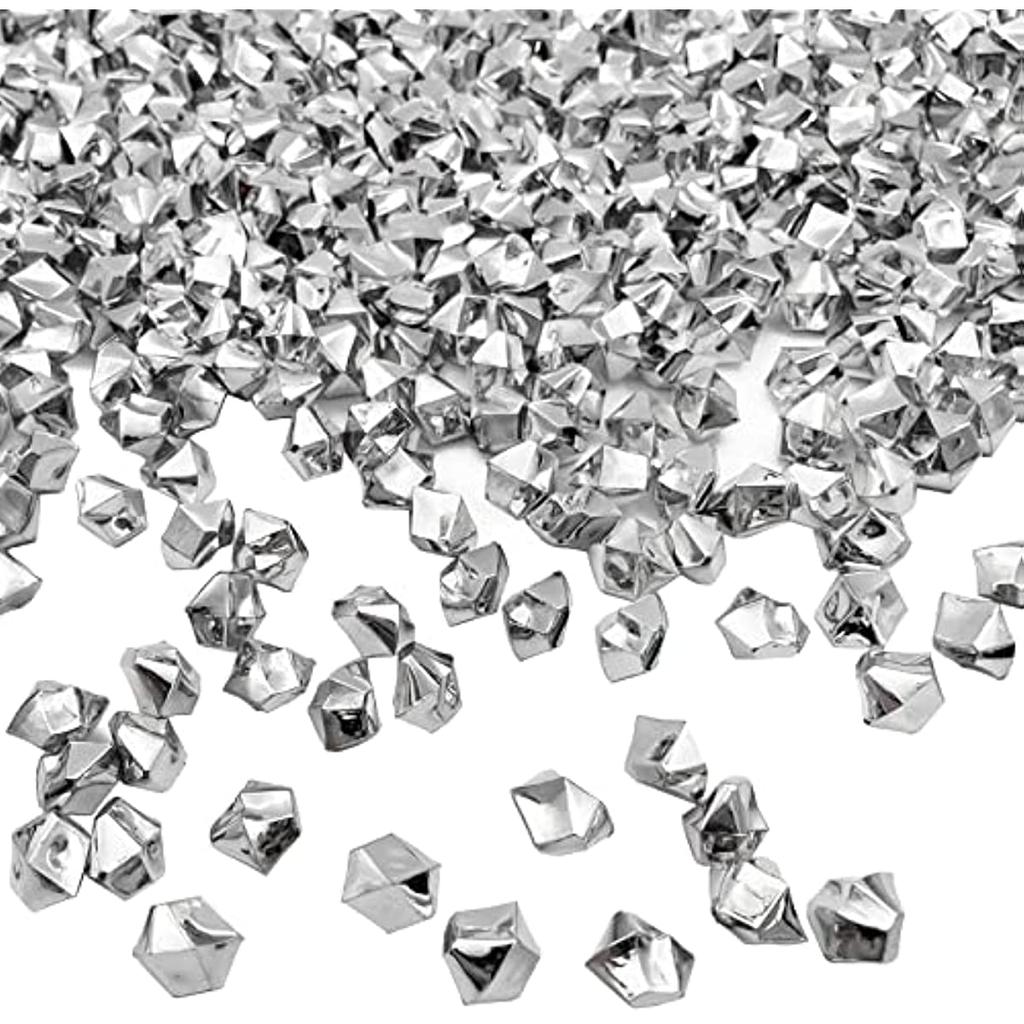 Fake Crushed Ice Cubes, Vase Fillers, 11 * 14 Mm Reusable Fake Ice Cubes Artificial Acrylic Crystal Cubes for Wedding Decor Photography Props