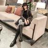 Fashion British Style Knee-High Boots Women Soft Comfortable Side Zipper Lace Up Shoes Female Sexy Slim Warm Woman Boots 358