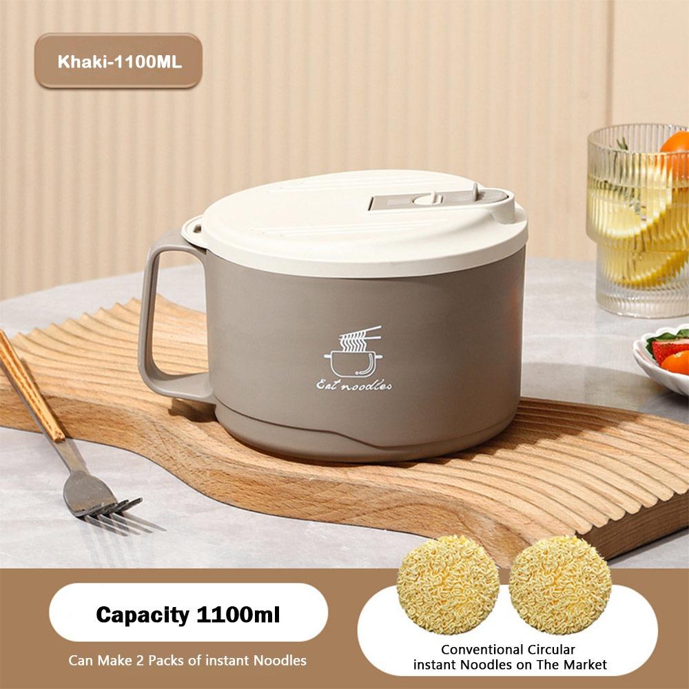 1100/1700ml Ramen Bowl Large Capacity Dormitory Lunch Box Durable Soup Cups On-the-Go