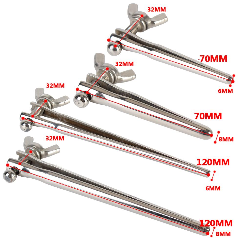 Пинцет из нержавеющей стали Медицинский расширитель 6-8 мм Уретральный зонд Пенисная пробка для мужчин Расширитель для члена Зонды Мужской мастурбатор Секс-игрушка