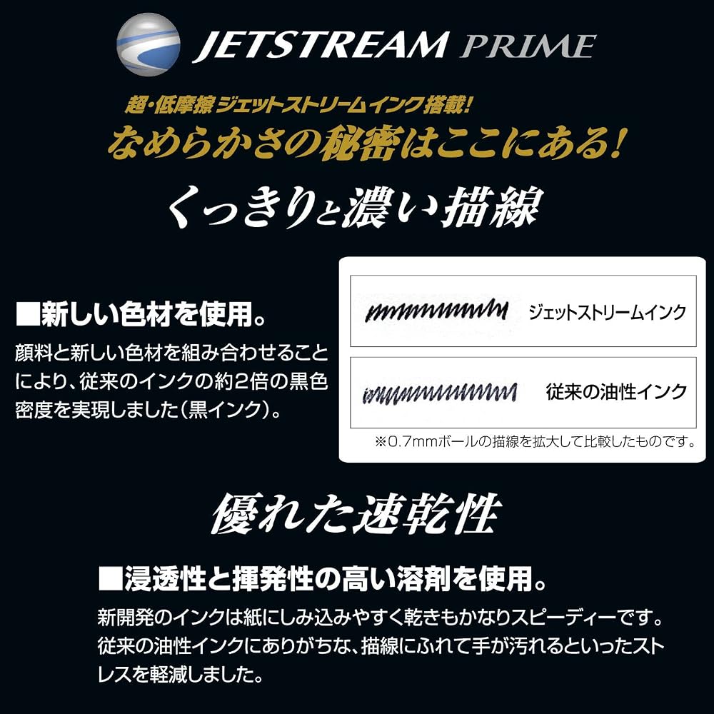 Стержень для шариковой ручки Mitsubishi Pencil Jetstream Prime 0.38 Одноцветный Черный SXR60038.24