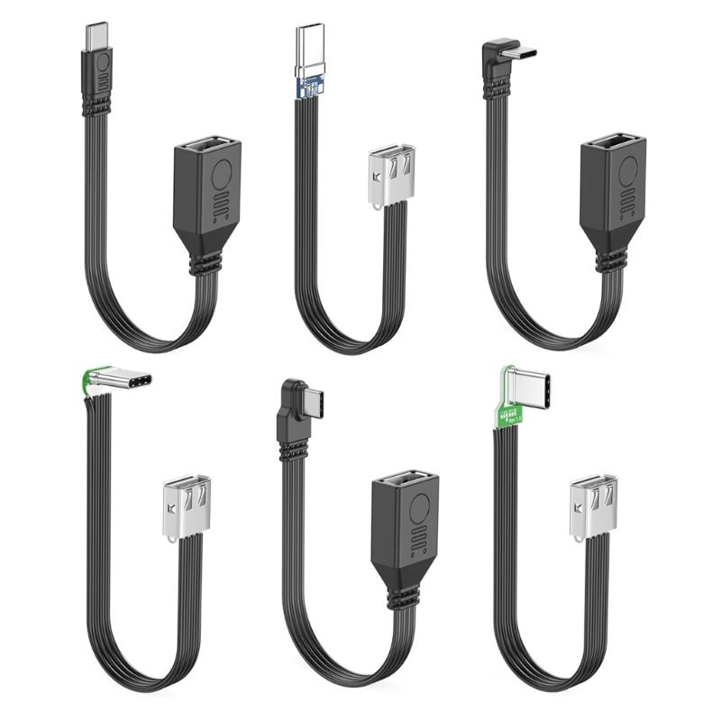 Адаптер USB C на USB 2.0, USB-адаптер, кабель OTG, кабель USB C «папа» на USB «мама» OTG для ноутбука, компьютера, планшета