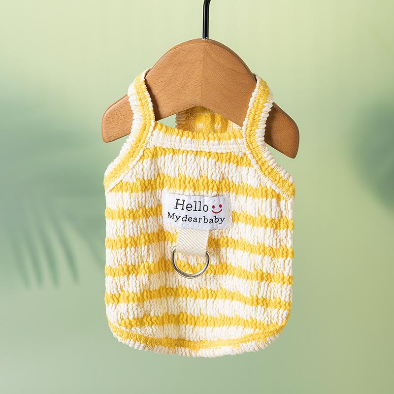 Cat Clothes Spring and Summer Thin Breathable Sandwich Biscuits Suspender Blue Cat Kitten Puppy Pet Vest Cat Clothes