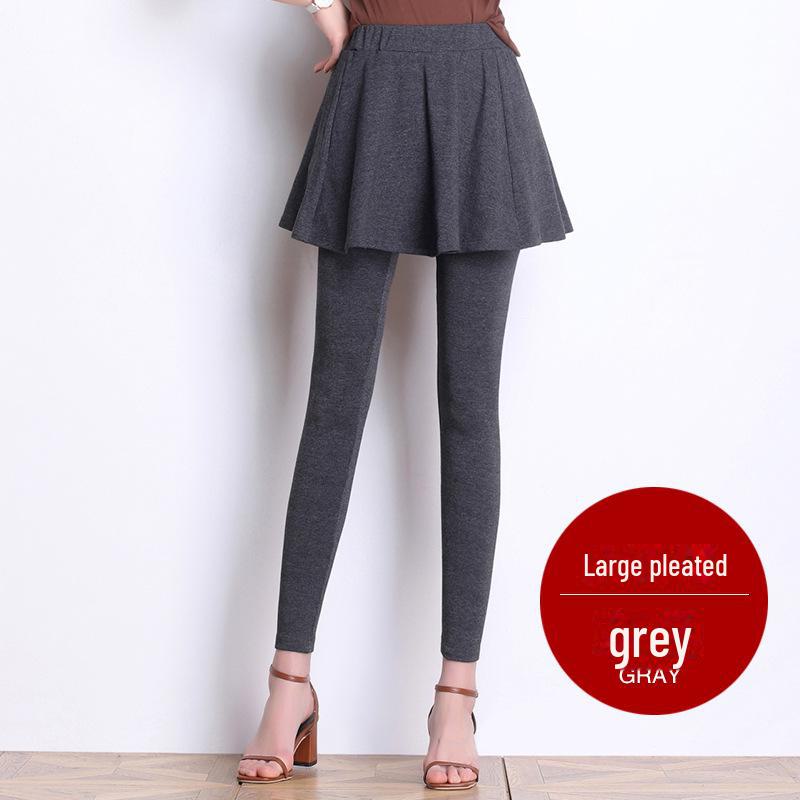 Женские леггинсы с плиссированной юбкой больших размеров - штаны для йоги весна/осень 2024 года 