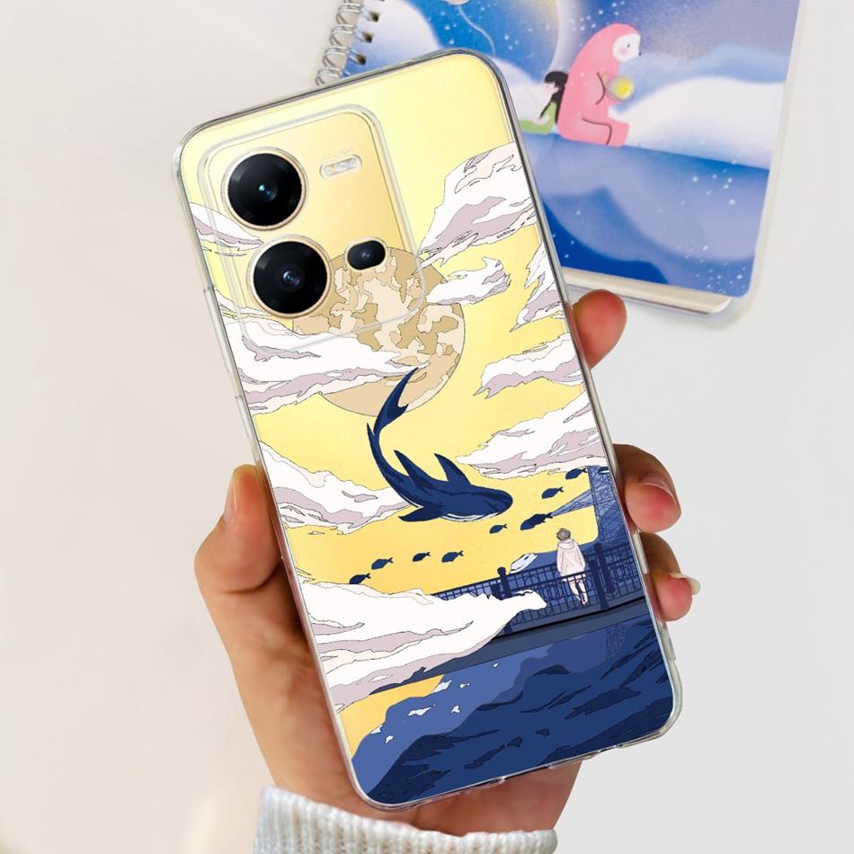Чехол для Vivo V25 5G Vivo V25e 4G VivoV25 V 25 25E V2202 V2201 Модный Крутой Рисунок Мягкий Силикон ТПУ Чехлы для Телефона