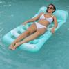 New PVC Inflatable Hole Floating Mattress Summer Water Party Inflatable Floating Mattress Love Backrest Floating Bed