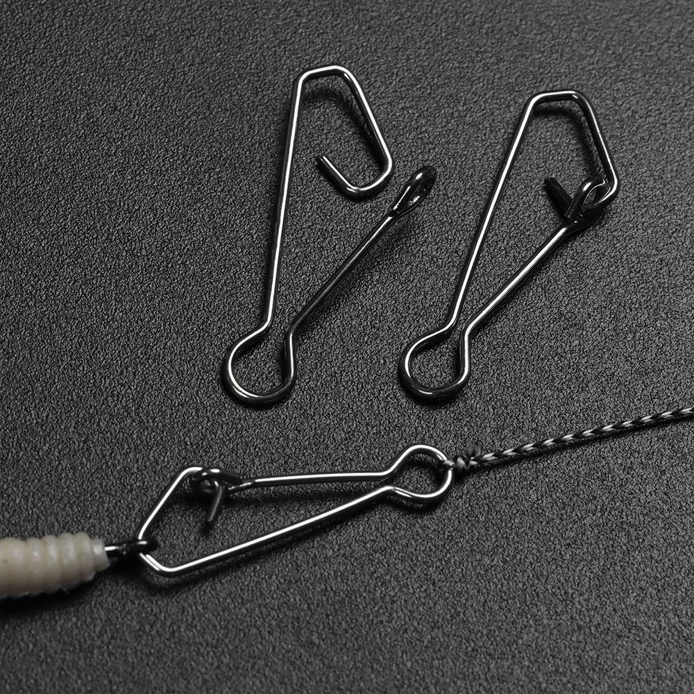 Снасти Высококачественная нержавеющая стальная бочка Вертлюг Быстрозажимной замок Соединитель Рыболовная подвесная застежка