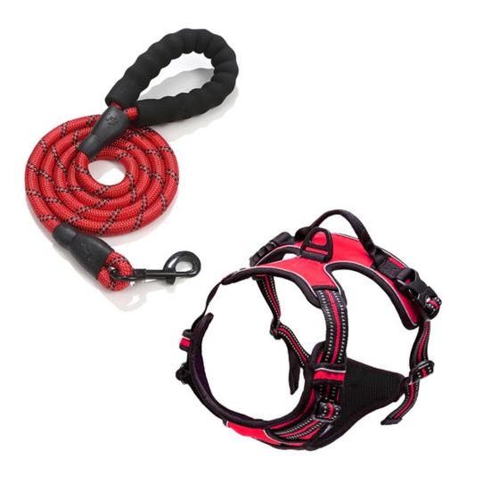 Шлейка для собак против рывков, мягкая шлейка для собак со ступенчатым дизайном, шлейка для контроля без рывков с регулируемыми ремнями для собак всех размеров