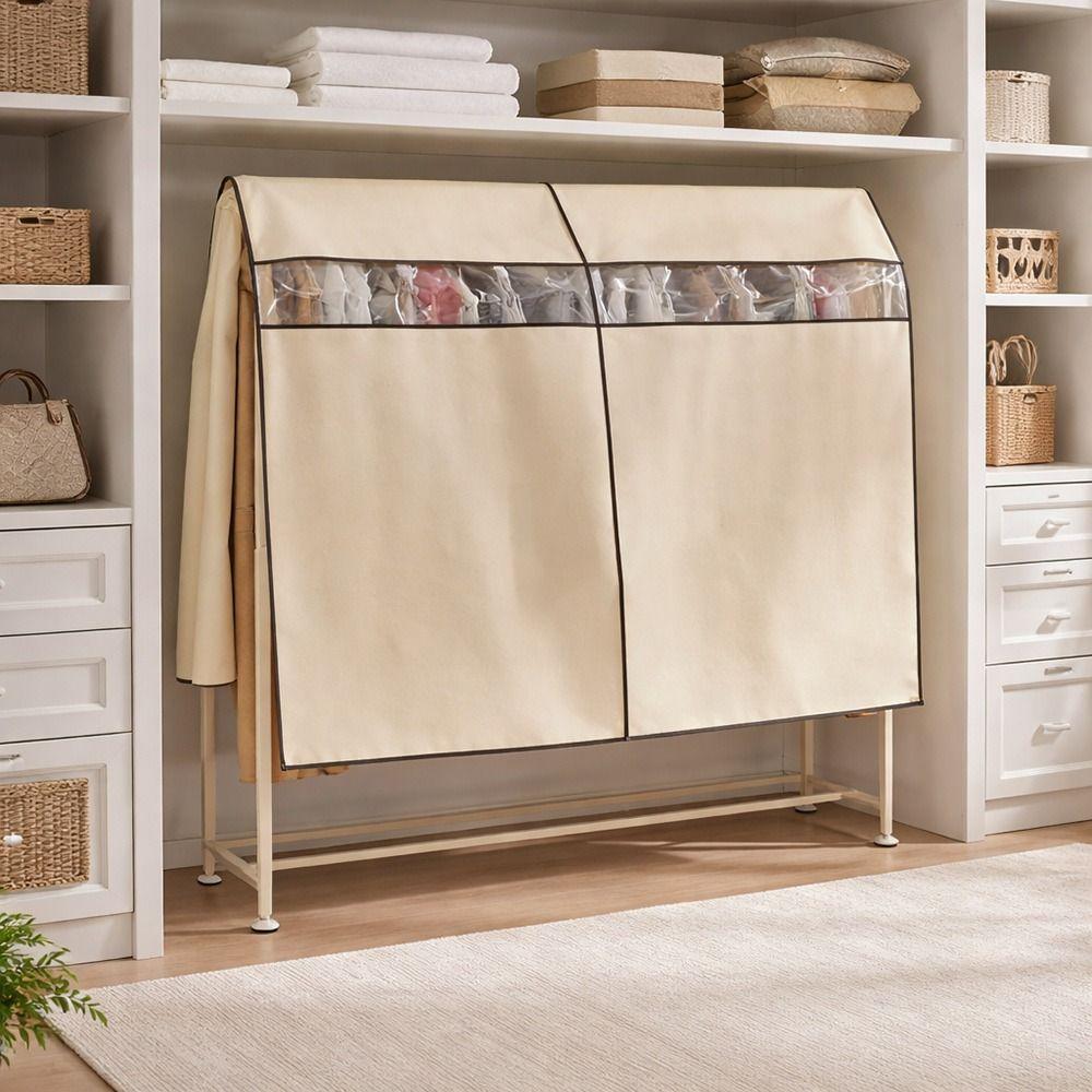 Non-woven Clothes Dust Cover Waterproof Wardrobe Organizer Clothing Hanging Organizer for Bedroom