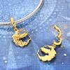 Золотые подвески-знаки зодиака Бусина 925 пробы Скорпион Лев Дева Универсальная застежка Подвески Подходят для браслета DIY Украшения Подарок