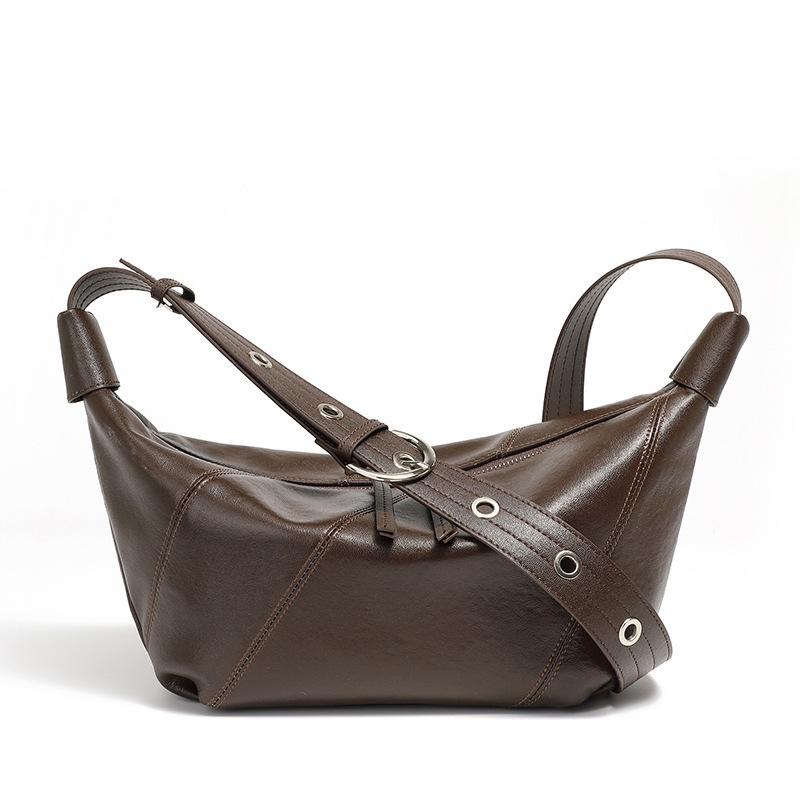 The First Layer Of Cowhide, Winter Genuine Leather, Light Luxury, High-End Fashion, Single Shoulder Crossbody Underarm Bag Woman