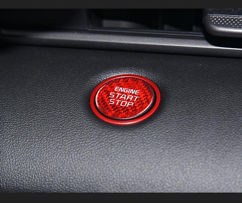 Наклейка на замок зажигания из настоящего карбона для Hyundai Elantra/Tucson