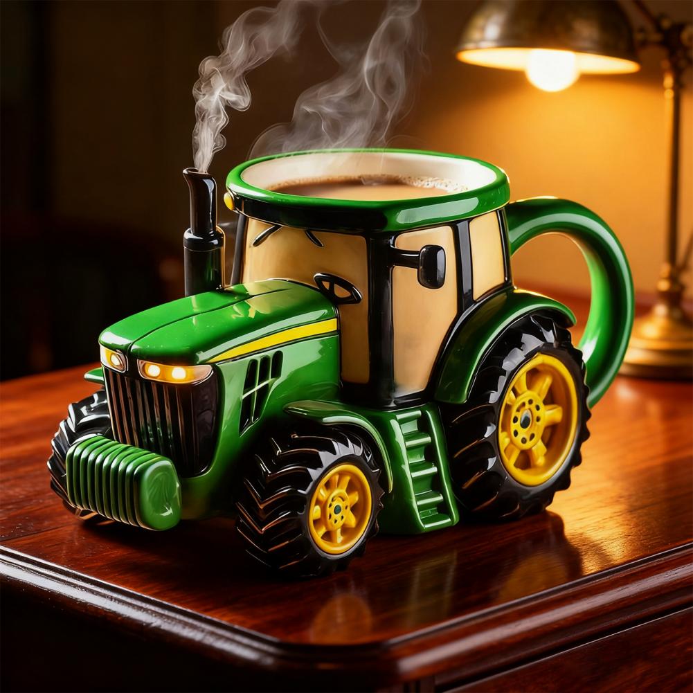 Truck Coffee Mug Truck Shaped Coffee Mug Handcrafted Tractor Coffee Mug 11 Ounces Semi-trailer Shaped Cup Vintage Farm for Truck