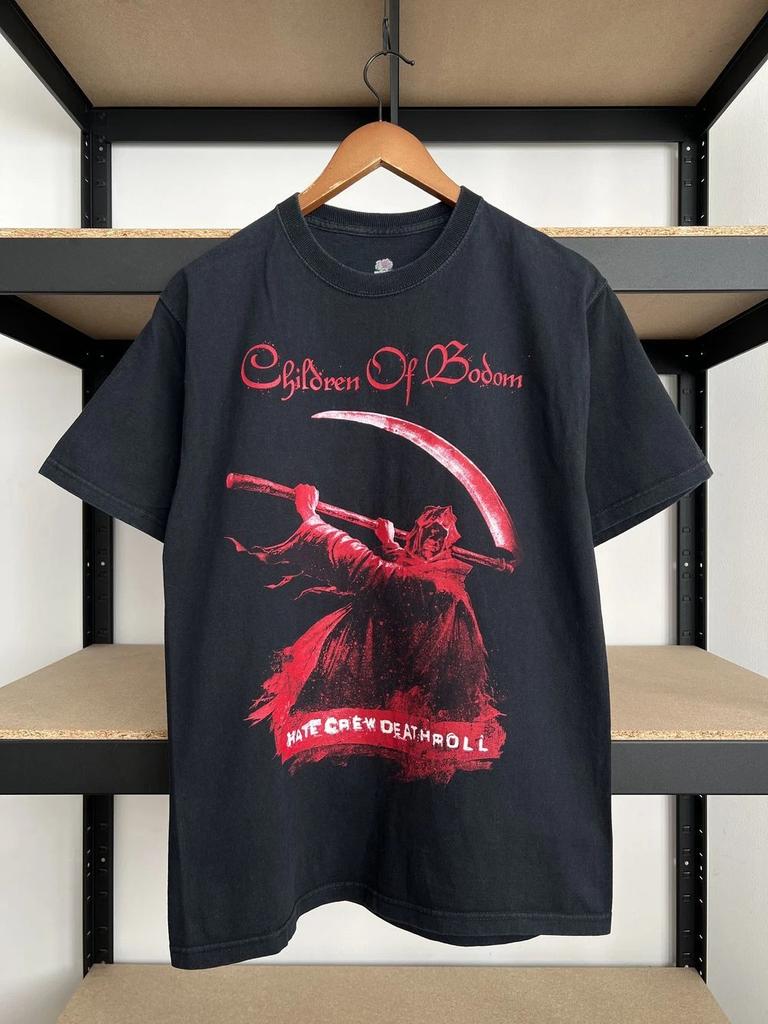 2000-е Children of Bodom Hate Crew Deathroll Черная Унисекс Футболка Мужская Женская Летняя Повседневная Хлопковая Футболка с Круглым Вырезом