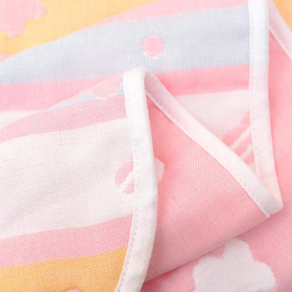 Пеленка для новорожденных, детское банное полотенце, одеяло из хлопковой марли [Boasorchi] 100% 6-слойная (синий)