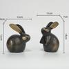 Brass Handicrafts Golden Rabbit Simulation Animal Sculpture Rabbit Zodiac Figurines Metal Figurine Home Decoration Accessories