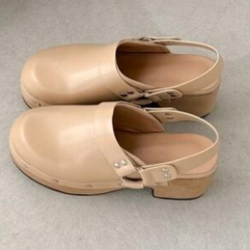 New ArrivalS Open Run Women S backleSS SandalS Thick Sole Round Toe Spring Wedge