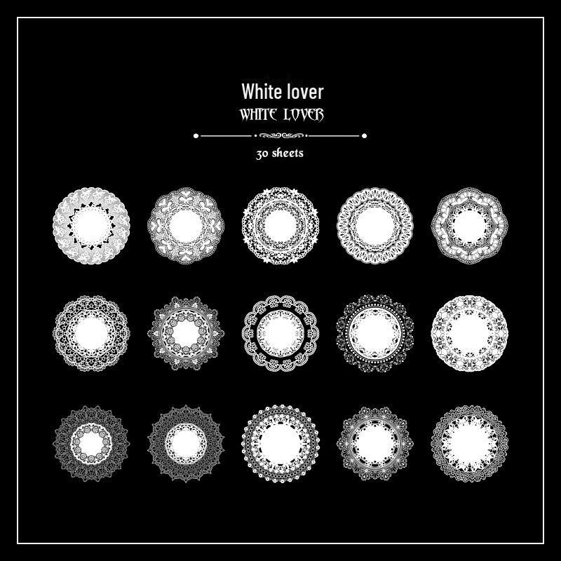 Декоративные наклейки из ПЭТ с кружевным узором для самостоятельного изготовления коллажей и справочников