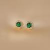 Emerald Green Retro Diamond Square Earrings - 2024 Trendy Versatile Ear Clips for Women