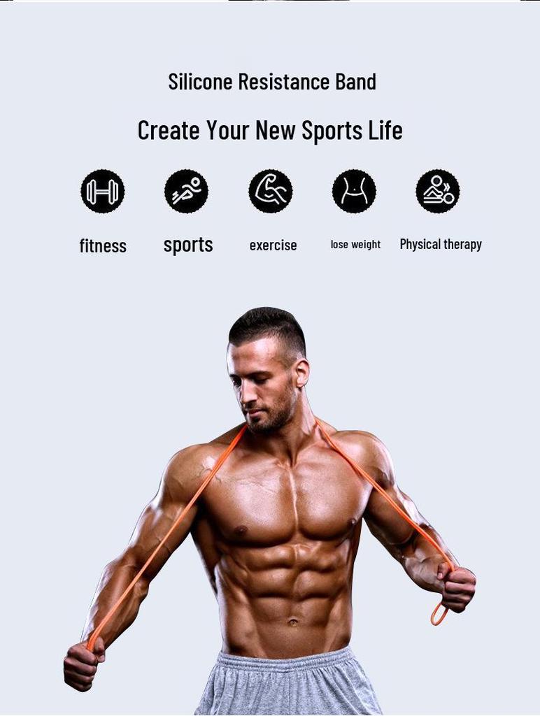 New Silicone Resistance Bands for Yoga & Chest Workouts