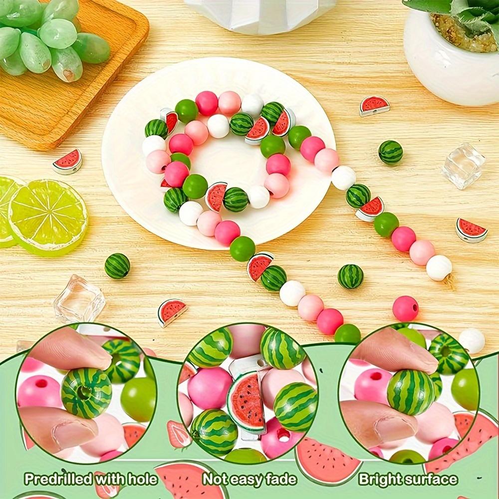 10/30/50 шт. арбузного цвета деревянные бусины 16 мм разноцветные деревянные бусины натуральные цветные круглые бусины ожерелье браслет изготовление ювелирных изделий украшение для дома