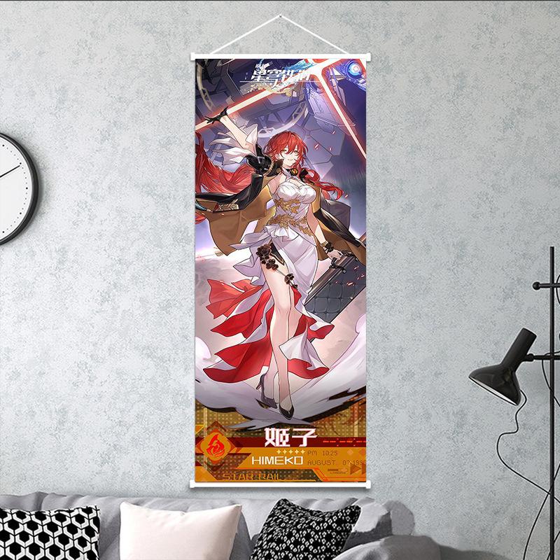 25x75 см Honkai Star Rail подвесная картина Kafka DanHeng персиковая кожа декоративный свиток